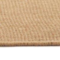 Berkfield Home Soft Area Rug Jute with Latex Backing 160x230 cm Natural in Beige | Size: 100 cm diameter