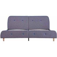 Berkfield Home Elegant Bed Frame Light Grey Fabric 150x200 cm King Size