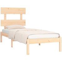 Berkfield Home Beautiful Bed Frame Solid Wood 90x200 cm in Natural