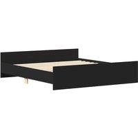 Berkfield Home Durable Bed Frame with Headboard & Footboard Black 160x200 cm