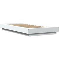 Berkfield Home Durable Bed Frame with LED Lights without Mattress White 100x200cm | Size: 100x200 cm