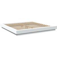 Berkfield Home Durable Bed Frame with LED Lights without Mattress White 180x200cm | Size: Super King
