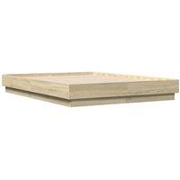 Berkfield Home Durable Bed Frame without Mattress Sonoma Oak 135x190 cm Double in Light Oak