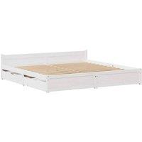 Berkfield Home Full Bed Frame without Mattress White 160x200 cm Solid Wood Pine