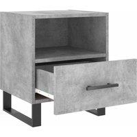 Berkfield Home Modern Bedside Cabinet Concrete Grey 40x35x47.5 cm Engineered Wood
