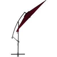 Berkfield Home Elegant Cantilever Umbrella with Aluminium Pole Bordeaux Red 300 cm