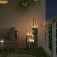 Berkfield Home Elegant Candle Holders 3 pcs Grey Wicker