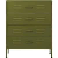 Berkfield Home Durable Chest of Drawers Olive Green 80x35x101.5 cm Steel