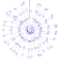 Berkfield Home Festive Christmas Starburst Lights 140 LEDs 8 pcs Blue 17 cm