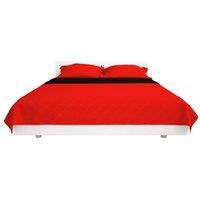 Berkfield Home Decorative Double-sided Quilted Bedspread Red & Black 170x210 cm