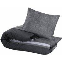 Berkfield Home Elegant Duvet Cover Set Dark Grey 200x220 cm Cotton