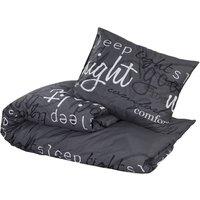Berkfield Home Elegant Duvet Cover Set Black 135x200 cm Cotton