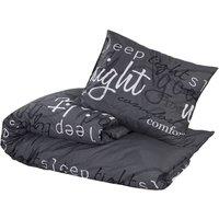 Berkfield Home Elegant Duvet Cover Set Black 140x200 cm Cotton
