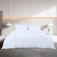 Berkfield Home Elegant Duvet Cover Set White 155x220 cm Cotton