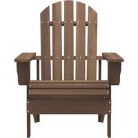 Berkfield Home Elegant Garden Adirondack Chair with Table Solid Fir Wood Brown