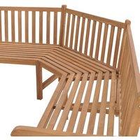 Berkfield Home Durable Garden Corner Bench 185x185x90 cm Solid Teak Wood in Brown | Size: 185 x 185 x 90 cm