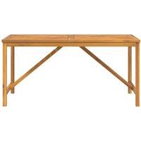 Berkfield Home Beautiful Garden Dining Table 150x90x74 cm Solid Wood Acacia in Brown | Size: 150 x 90 x 74 cm