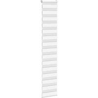 Berkfield Home Elegant Zebra Blind White 50x200 cm Fabric Width 45.9 cm Polyester