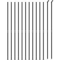 Berkfield Home Durable Wire Mesh Fence with Flange Anthracite 1.6x25 m in Black