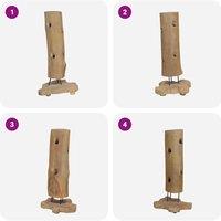Berkfield Home Beautiful Wine Rack for 8 Bottles 40x30x80 cm Solid Teak Wood in Brown | Size: 40 x 30 x 80 cm