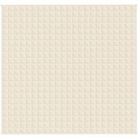 Berkfield Home Soft Weighted Blanket Light Cream 220x240 cm King 15 kg Fabric