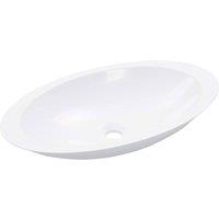Berkfield Home Chic Wash Basin 59.3x35.1x10.7 cm Mineral Cast/Marble Cast White