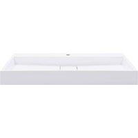 Berkfield Home Chic Wash Basin 100x46x11 cm Mineral Cast/Marble Cast White | Size: 100 x 46 x 11 cm