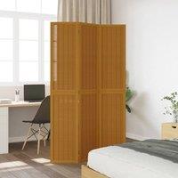 Berkfield Home Room Divider 3 Panels Brown Solid Wood Paulownia