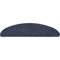 Berkfield Home Self-adhesive Stair Mats 10 pcs Blue 56x17x3 cm Needle Punch | Size: Medium