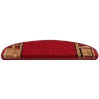 Berkfield Home Stair Mats Self-adhesive 10 pcs 65x21x4 cm Red | Size: Medium