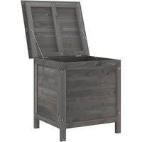 Berkfield Home Garden Storage Box Anthracite 50x49x56.5 cm Solid Wood Fir in Dark Grey