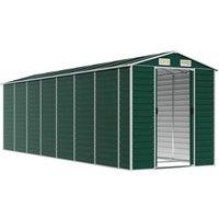 Berkfield Home Garden Shed Green 191x640x198 cm Galvanised Steel | Size: 191 x 640 x 198 cm