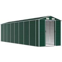 Berkfield Home Garden Shed Green 191x725x198 cm Galvanised Steel | Size: 191 x 725 x 198 cm