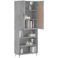 Berkfield Home Highboard Concrete Grey 69.5x34x180 cm Engineered Wood