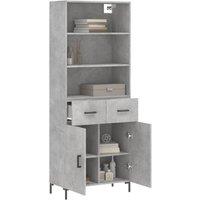 Berkfield Home Highboard Concrete Grey 69.5x34x180 cm Engineered Wood