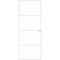 Berkfield Home Interior Door White 76x201.5 cm Tempered Glass&Aluminium Slim
