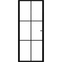 Berkfield Home Interior Door ESG Glass & Aluminium 83x201.5 cm Black
