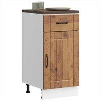 Berkfield Home Kitchen Base Cabinet Lucca Old Wood Engineered Wood in Brown