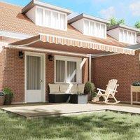 Berkfield Home Manual Retractable Awning Multicolour Stripe 450x300 cm