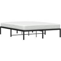 Berkfield Home Metal Bed Frame Black 160x200 cm