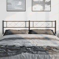 Berkfield Home Metal Headboard Black 180 cm