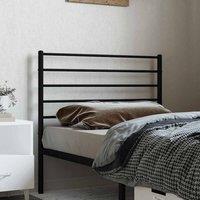 Berkfield Home Metal Headboard Black 107 cm