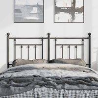 Berkfield Home Metal Headboard Black 150 cm