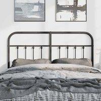 Berkfield Home Metal Headboard Black 150 cm
