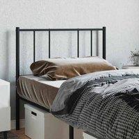 Berkfield Home Metal Headboard Black 90 cm
