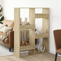 Berkfield Home Room Divider Sonoma Oak 100x33x135 cm Engineered Wood in Light Tan | Size: 100 x 33 x 135 cm