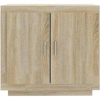 Berkfield Home Sideboard Sonoma Oak 80x40x75 cm Engineered Wood in Light Brown | Size: 80 x 40 x 75 cm