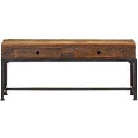 Berkfield Home TV Cabinet 110x30x46 cm Solid Wood Reclaimed in Brown | Size: 110 x 30 x 46 cm