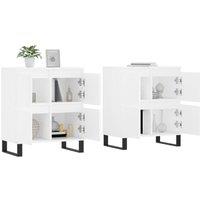Berkfield Home Sideboards 2 pcs White Engineered Wood