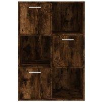 Berkfield Home Storage Cabinet Smoked Oak 60x29.5x90 cm in Brown
